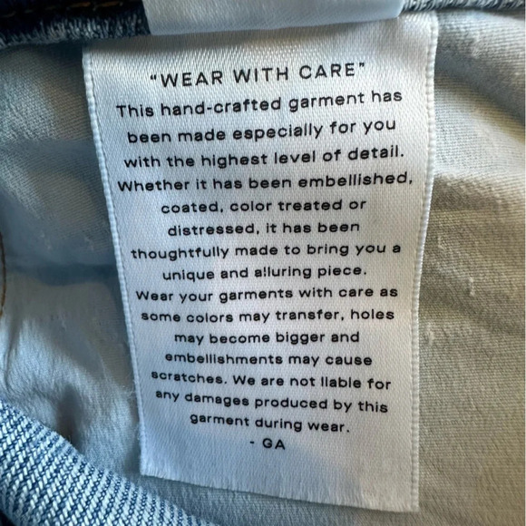 NWOT Good American Jagged Hem High Rise Straight Leg Jeans Blue641 Womens 2/26 - Picture 9 of 10